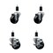Service Caster 3'' SS Hard Rubber Wheel Swivel 1-3/8'' Expand Stem Caster Set 2 Brakes, 4PK SCC-SSEX20S314-HRS-2-TLB-2-138 - alternate 1